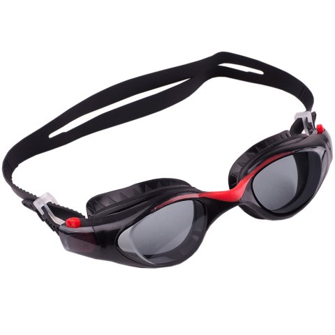 Okulary pływackie dla dzieci Crowell Splash czarno-czerwone 02 Crowell