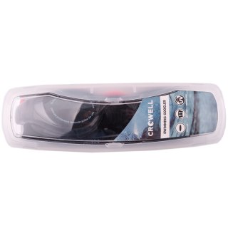 Okulary pływackie dla dzieci Crowell Splash czarno-czerwone 02 Crowell