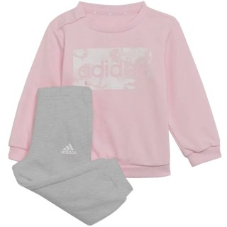 Dres dla dzieci adidas I Lin ft Jogger różowo-szary H65821 68cm Adidas