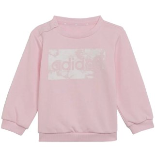 Dres dla dzieci adidas I Lin ft Jogger różowo-szary H65821 68cm Adidas