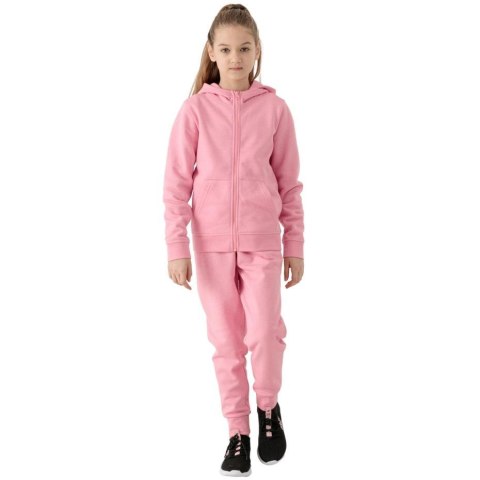 Spodnie dla dziewczynki 4F jasny róż melanż HJL22 JSPDD001 56M 158cm 4F