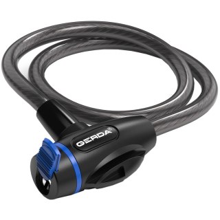 Zapięcie rowerowe Gerda pętla, korpus, okrągły czarne Flex 650/10T Gerda