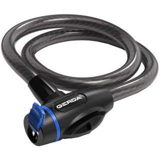 Zapięcie rowerowe Gerda pętla, korpus okrągły, czarne Flex 650/12T Gerda