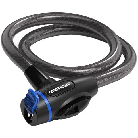 Zapięcie rowerowe Gerda pętla, korpus okrągły, czarne Flex 650/12T Gerda