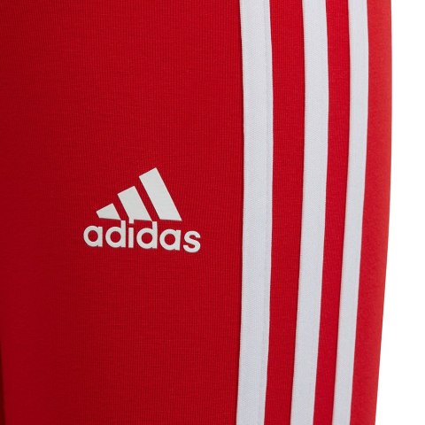 Legginsy dla dzieci adidas Essentials 3-Stripes czerwone HF1898 110cm Adidas