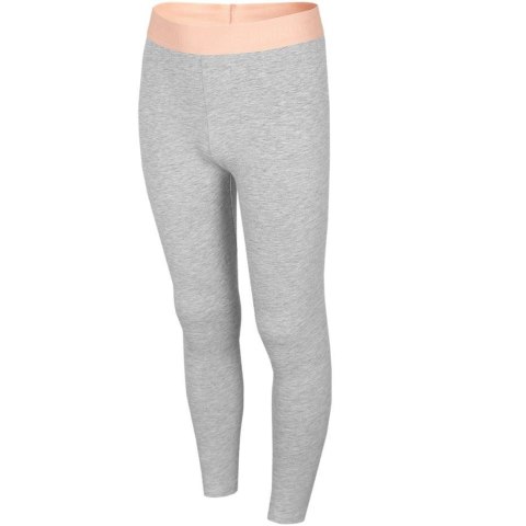 Legginsy dla dziewczynki 4F chłodny jasny szary melanż HJL22 JLEG004 27M 158cm 4F