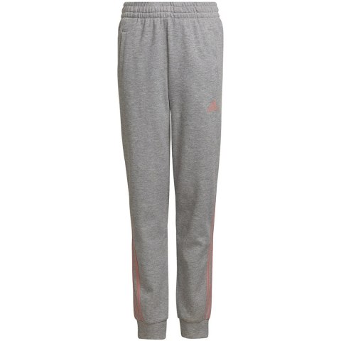 Spodnie dla dzieci adidas Essentials 3-Stripes Tapered Leg szare HD4362 140cm Adidas