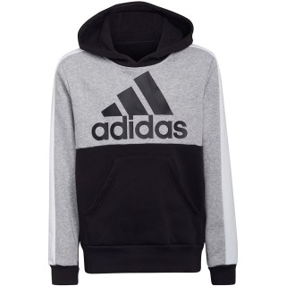 Bluza dla dzieci adidas U CB FL Hoodie czarno-szara HC5658 116cm Adidas