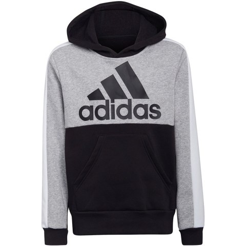 Bluza dla dzieci adidas U CB FL Hoodie czarno-szara HC5658 116cm Adidas