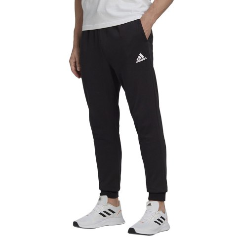 Spodnie męskie adidas Essentials Fleece Regular Tapered czarne HL2236 S Adidas