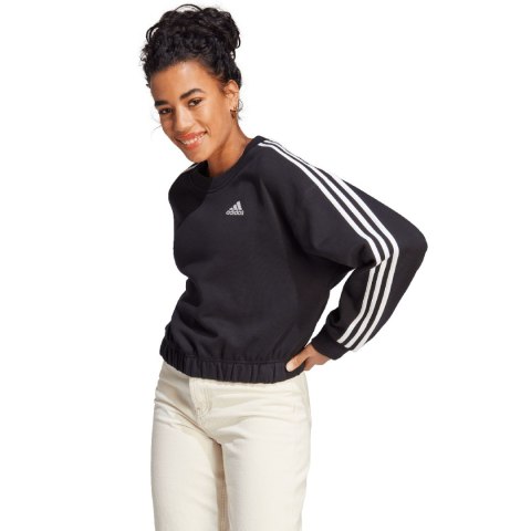 Bluza damska adidas Essentials 3-Stripes Crop czarna HR4926 Adidas Bluza damska adidas Essentials 3-Stripes Crop czarna HR4926 Adidas
