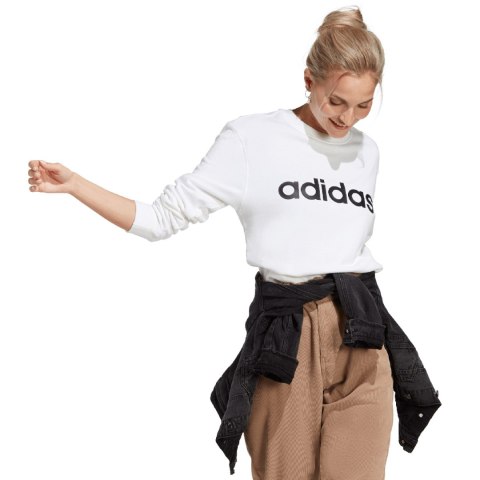 Bluza damska adidas Essentials Linear French Terry biała IC6879 Adidas Bluza damska adidas Essentials Linear French Terry biała IC6879 Adidas