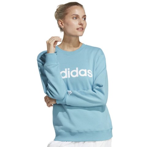 Bluza damska adidas Essentials Linear French Terry błękitna IC6882 Adidas Bluza damska adidas Essentials Linear French Terry błękitna IC6882 Adidas