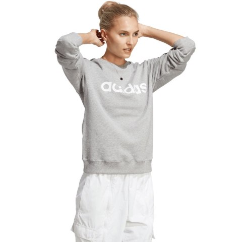 Bluza damska adidas Essentials Linear French Terry szara IC6880 Adidas Bluza damska adidas Essentials Linear French Terry szara IC6880 Adidas