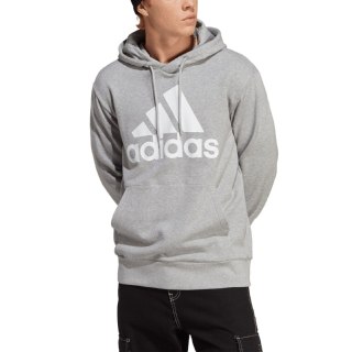Bluza męska adidas Essentials French Terry Big Logo Hoodie szara IC9364 Adidas