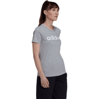 Koszulka damska adidas Loungwear Essentials Slim Logo szara HL2053 Adidas