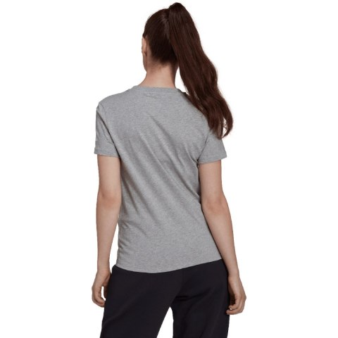 Koszulka damska adidas Loungwear Essentials Slim Logo szara HL2053 Adidas Koszulka damska adidas Loungwear Essentials Slim Logo szara HL2053 Adidas