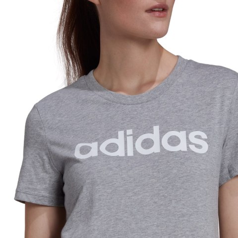Koszulka damska adidas Loungwear Essentials Slim Logo szara HL2053 Adidas Koszulka damska adidas Loungwear Essentials Slim Logo szara HL2053 Adidas