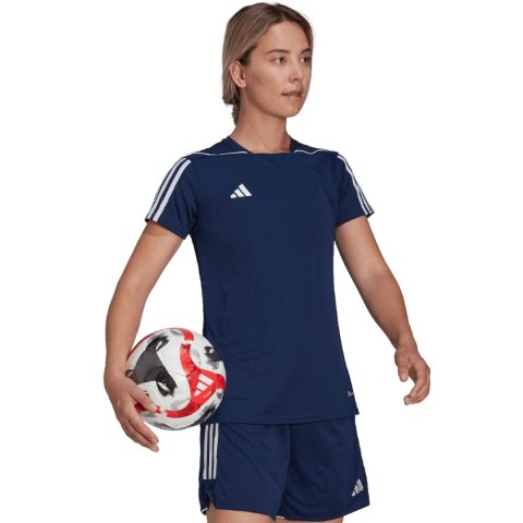 Koszulka damska adidas Tiro 23 League Jersey granatowa HR4613 Adidas teamwear Koszulka damska adidas Tiro 23 League Jersey granatowa HR4613 Adidas teamwear