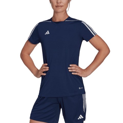Koszulka damska adidas Tiro 23 League Jersey granatowa HR4613 Adidas teamwear Koszulka damska adidas Tiro 23 League Jersey granatowa HR4613 Adidas teamwear