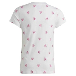 Koszulka dla dzieci adidas Brand Love Print Cotton Tee biała IB8918 Adidas