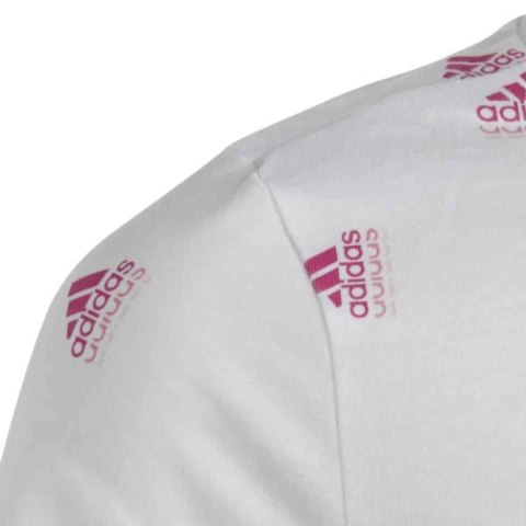Koszulka dla dzieci adidas Brand Love Print Cotton Tee biała IB8918 Adidas Koszulka dla dzieci adidas Brand Love Print Cotton Tee biała IB8918 Adidas