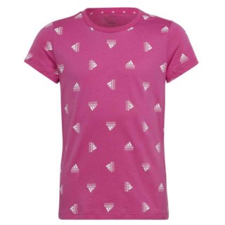 Koszulka dla dzieci adidas Brand Love Print Cotton Tee różowa IB8920 Adidas