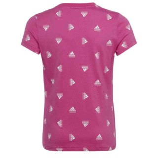 Koszulka dla dzieci adidas Brand Love Print Cotton Tee różowa IB8920 Adidas