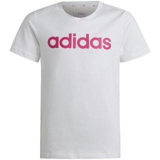 Koszulka dla dzieci adidas Essentials Linear Logo Cotton Slim Fit Tee biała IC3150 Adidas