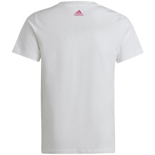Koszulka dla dzieci adidas Essentials Linear Logo Cotton Slim Fit Tee biała IC3150 Adidas