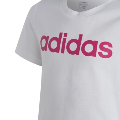 Koszulka dla dzieci adidas Essentials Linear Logo Cotton Slim Fit Tee biała IC3150 Adidas Koszulka dla dzieci adidas Essentials Linear Logo Cotton Slim Fit Tee biała IC3150 Adidas