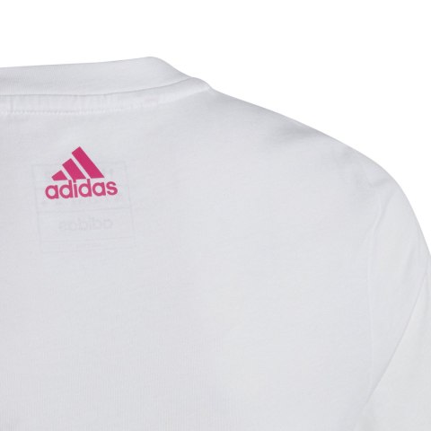 Koszulka dla dzieci adidas Essentials Linear Logo Cotton Slim Fit Tee biała IC3150 Adidas Koszulka dla dzieci adidas Essentials Linear Logo Cotton Slim Fit Tee biała IC3150 Adidas