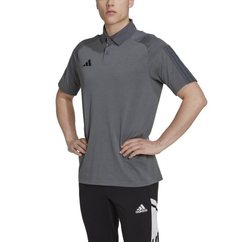 Koszulka męska adidas Tiro 23 Competition Polo szara HU1344 Adidas teamwear Koszulka męska adidas Tiro 23 Competition Polo szara HU1344 Adidas teamwear