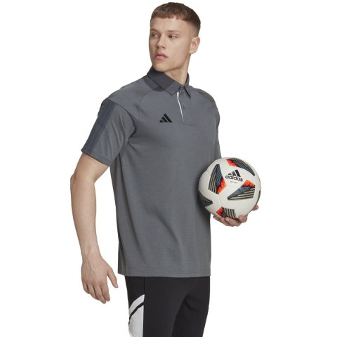 Koszulka męska adidas Tiro 23 Competition Polo szara HU1344 Adidas teamwear Koszulka męska adidas Tiro 23 Competition Polo szara HU1344 Adidas teamwear