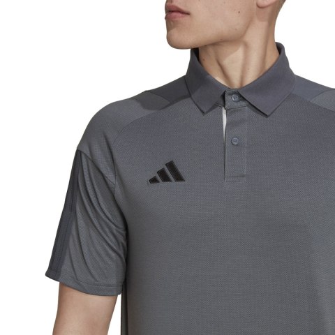 Koszulka męska adidas Tiro 23 Competition Polo szara HU1344 Adidas teamwear Koszulka męska adidas Tiro 23 Competition Polo szara HU1344 Adidas teamwear