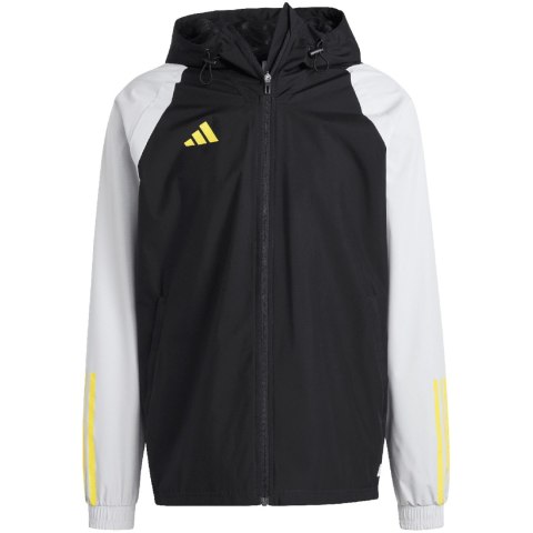 Kurtka męska adidas Tiro 23 Competition All-Weather czarno-szara IC4571 Adidas teamwear Kurtka męska adidas Tiro 23 Competition All-Weather czarno-szara IC4571 Adidas teamwear