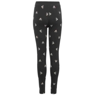 Legginsy dla dzieci adidas Brand Love Print czarno-białe IB8916 Adidas