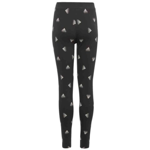Legginsy dla dzieci adidas Brand Love Print czarno-białe IB8916 Adidas Legginsy dla dzieci adidas Brand Love Print czarno-białe IB8916 Adidas