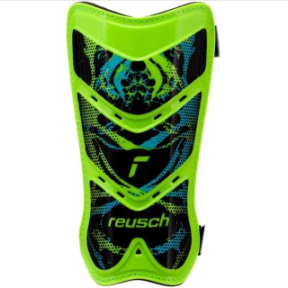 Ochraniacze piłkarskie Reusch Shinguard Attrakt Lite zielono-czarne 5377045 5551 Reusch