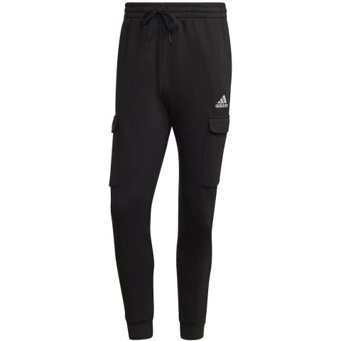 Spodnie męskie adidas Essentials Fleece Regular Tapered Cargo czarne HL2226 Adidas Spodnie męskie adidas Essentials Fleece Regular Tapered Cargo czarne HL2226 Adidas