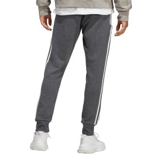 Spodnie męskie adidas Essentials French Terry Tapered Cuff 3-Stripes szare IC9408 Adidas
