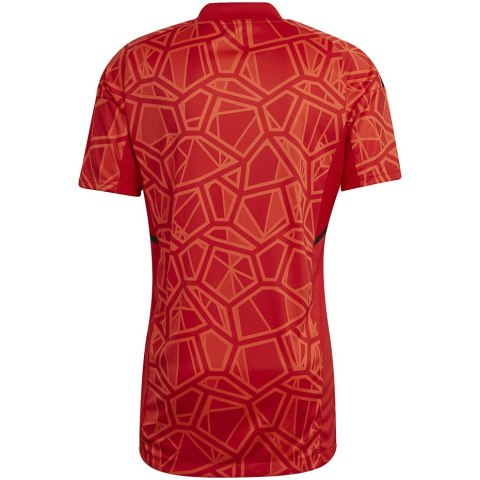 Koszulka męska Condivo 22 Goalkeeper Jersey Short Sleeve czerwona H21238 S Adidas teamwear