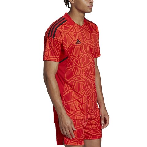 Koszulka męska Condivo 22 Goalkeeper Jersey Short Sleeve czerwona H21238 S Adidas teamwear