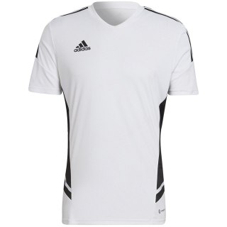 Koszulka męska adidas Condivo 22 Jersey V-neck biało-czarna HA6290 S Adidas teamwear