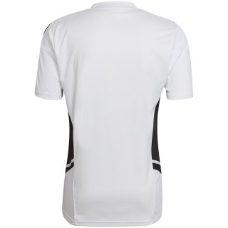Koszulka męska adidas Condivo 22 Jersey V-neck biało-czarna HA6290 S Adidas teamwear