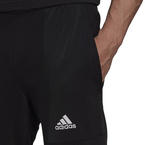 Spodnie męskie adidas Essentials BrandLove French Terry czarne HK0384 M Adidas