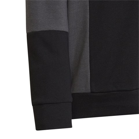 Bluza dla dzieci adidas Colourblock Hoodie szaro-czarna HN8563 140cm Adidas