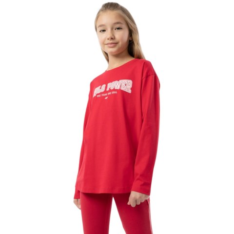 Koszulka dla dziewczynki 4F czerwona HJZ22 JTSDL002 62S 152cm 4F