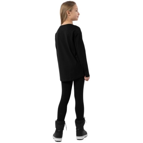 Koszulka dla dziewczynki 4F głęboka czerń HJZ22 JTSDL002 20S 140cm 4F