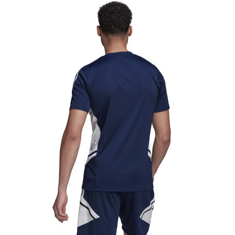Koszulka męska adidas Condivo 22 Jersey V-neck granatowo-biała HA6291 M Adidas teamwear